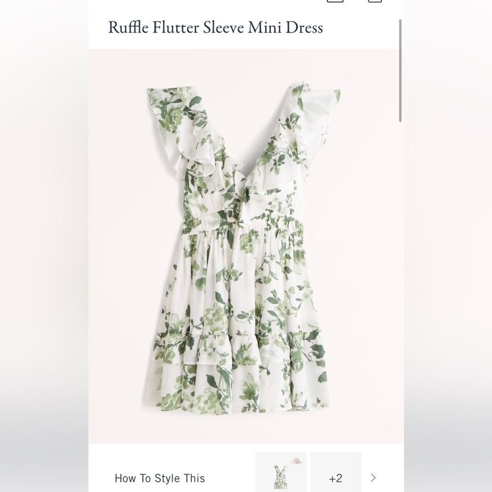 Ruffle flutter sleeve mini dress